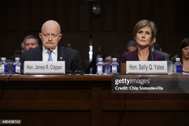 Former Director of National Intelligence James Clapper and former U.S. Deputy Attorney General Sally Yates testify before the Senate Judiciary...