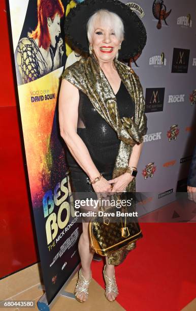 Angie Bowie attends a VIP screening of "Beside Bowie: The Mick Ronson Story" at The May Fair Hotel on May 8, 2017 in London, England.