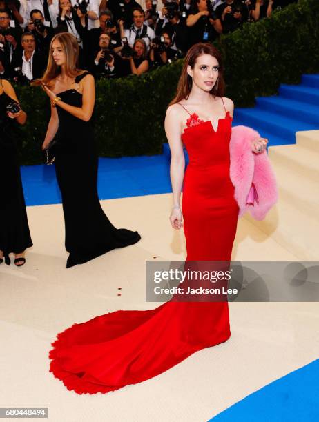 Emma Roberts at 'Rei Kawakubo/Comme des Garçons:Art of the In-Between' Costume Institute Gala at Metropolitan Museum of Art on May 1, 2017 in New...