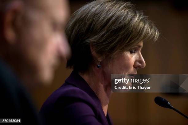 Former Director of National Intelligence James Clapper and former U.S. Deputy Attorney General Sally Yates testify before the Senate Judiciary...