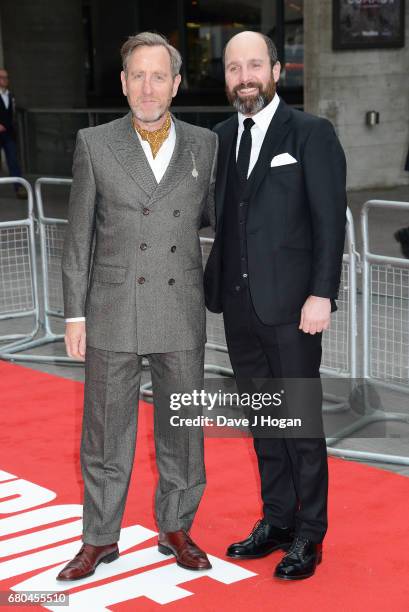 Actors Michael Smiley and Johnny Harris attend the "Jawbone" UK premiere at BFI Southbank on May 8, 2017 in London, United Kingdom.