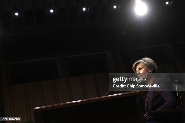 Former acting U.S. Attorney General Sally Yates testifies before the Senate Judiciary Committee's Subcommittee on Crime and Terrorism in the Hart...