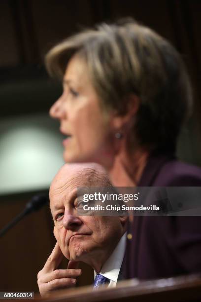 Former Director of National Intelligence James Clapper and former acting U.S. Attorney General Sally Yates testify before the Senate Judiciary...