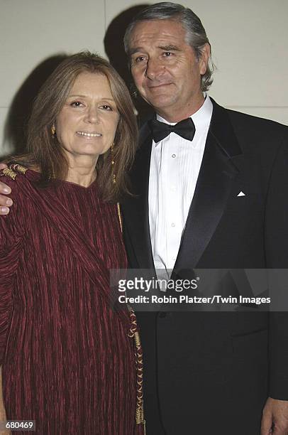 Gloria Steinem and her husband David Bale attend the New York Landmarks Conservancy Gala November 5, 2001 in New York City.