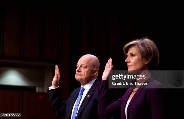 Former Director of National Intelligence James Clapper and former U.S. Deputy Attorney General Sally Yates testify before the Senate Judiciary...