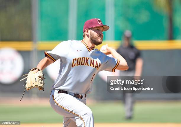 Bethune left handed pitcher Joseph Calamita pitches during a college baseball game between the Bethune-Cookman University Wildcats and the University...
