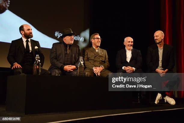 Johnny Harris, Ray Winstone, Michael Smiley, Barry McGuigan and Thomas Napper attend the "Jawbone" UK premiere and Q&A at BFI Southbank on May 8,...