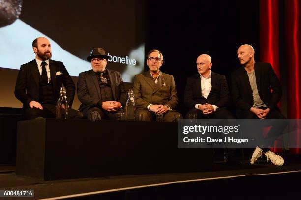 Johnny Harris, Ray Winstone, Michael Smiley, Barry McGuigan and Thomas Napper attend the "Jawbone" UK premiere and Q&A at BFI Southbank on May 8,...