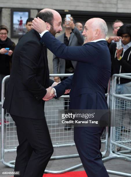 Johnny Harris and Barry McGuigan attend the "Jawbone" UK premiere at BFI Southbank on May 8, 2017 in London, United Kingdom.