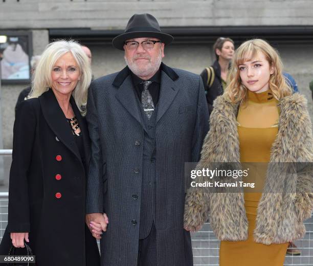 Elaine Winstone, Ray Winstone and Ellie Rae Winstone attend the "Jawbone" UK premiere at BFI Southbank on May 8, 2017 in London, United Kingdom.