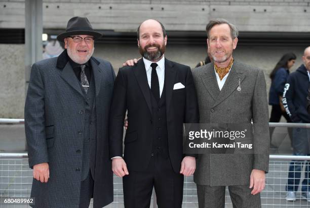 Ray Winstone, Johnny Harris and Michael Smiley attend the "Jawbone" UK premiere at BFI Southbank on May 8, 2017 in London, United Kingdom.