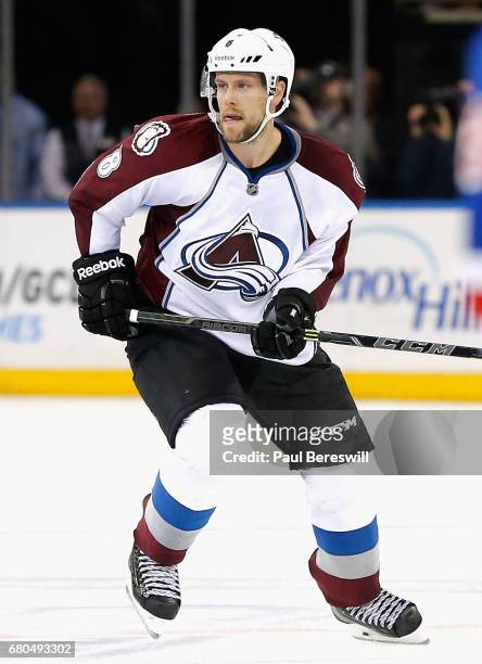 Jack Skille of the Colorado Avalanche plays in the game against the New York Rangers at Madison Square Garden on November 13, 2014 in New York, New...