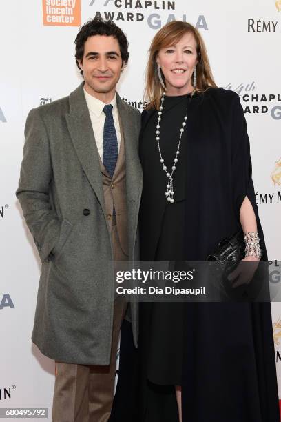 Designer Zac Posen and TriBeCa Film Institute co-founder Jane Rosenthal attend the 44th Chaplin Award Gala at David H. Koch Theater at Lincoln Center...