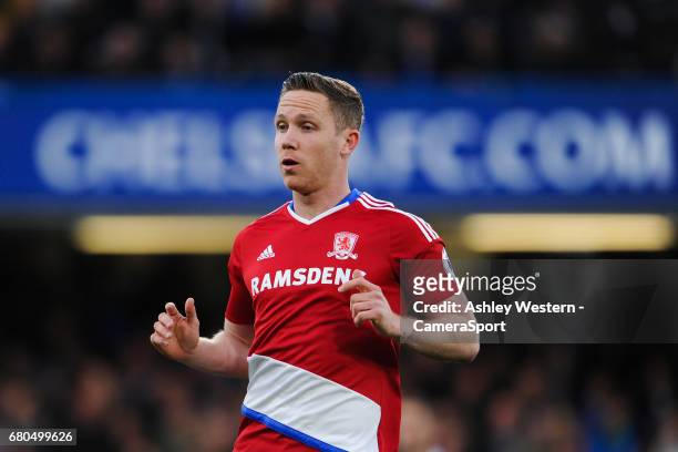 Middlesbrough's Adam Forshaw during the Premier League match between Chelsea and Middlesbrough at Stamford Bridge on May 8, 2017 in London, England.