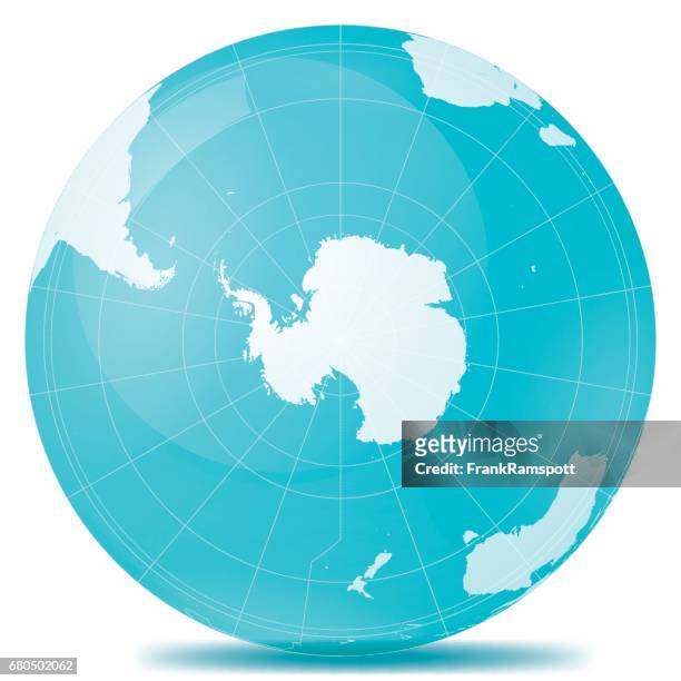 south pole planet earth blue white - antarctica stock illustrations