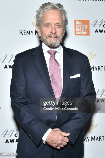 Actor Michael Douglas backstage during the 44th Chaplin Award Gala at David H. Koch Theater at Lincoln Center on May 8, 2017 in New York City.