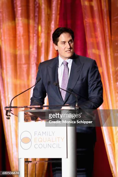 Nick Scandalios speaks on stage at Family Equality Council's "Night at the Pier" at Pier 60 on May 8, 2017 in New York City.