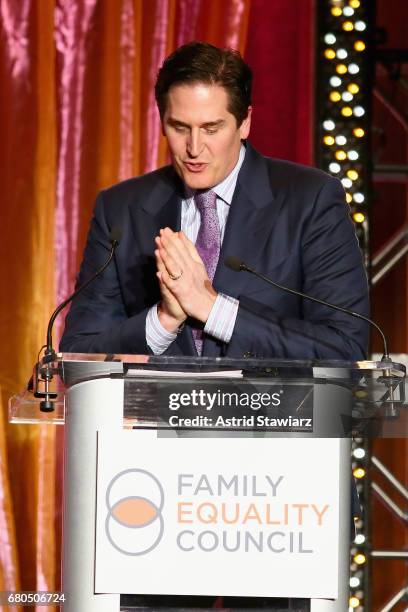 Nick Scandalios speaks on stage at Family Equality Council's "Night at the Pier" at Pier 60 on May 8, 2017 in New York City.