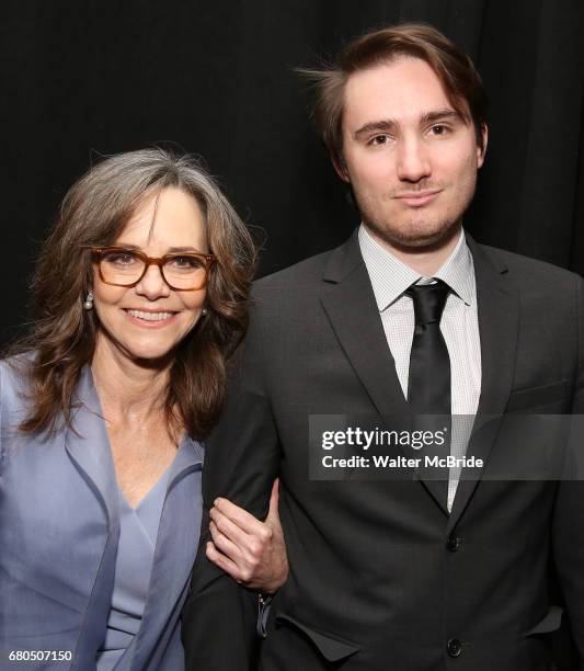 Sally Field and son Samuel Greisman attend The Actors Fund Annual Gala at the Marriott Marquis on 5/8//2017 in New York City.