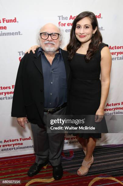 Danny DeVito and Lucy DeVito attend The Actors Fund Annual Gala at the Marriott Marquis on 5/8//2017 in New York City.