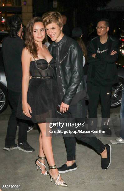 Bailee Madison and Alex Lange are seen on May 02, 2017 in Los Angeles, California.