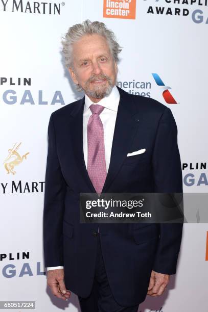 Actor Michael Douglas attends the 44th Chaplin Award Gala at David H. Koch Theater at Lincoln Center on May 8, 2017 in New York City.