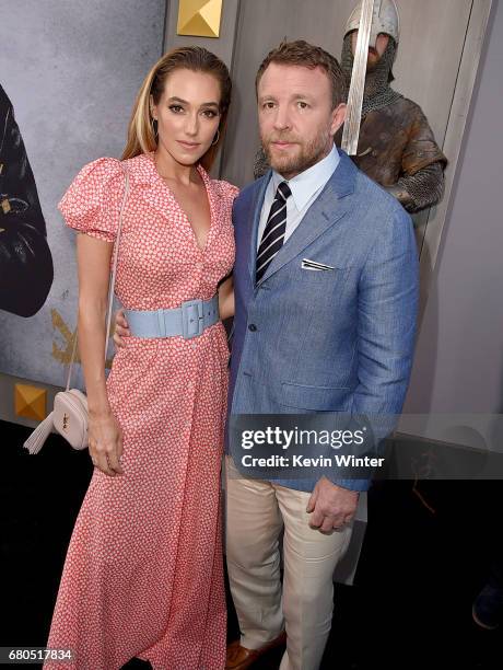 Model Jacqui Ainsley and director Guy Ritchie attends the premiere of Warner Bros. Pictures' "King Arthur: Legend Of The Sword" at TCL Chinese...