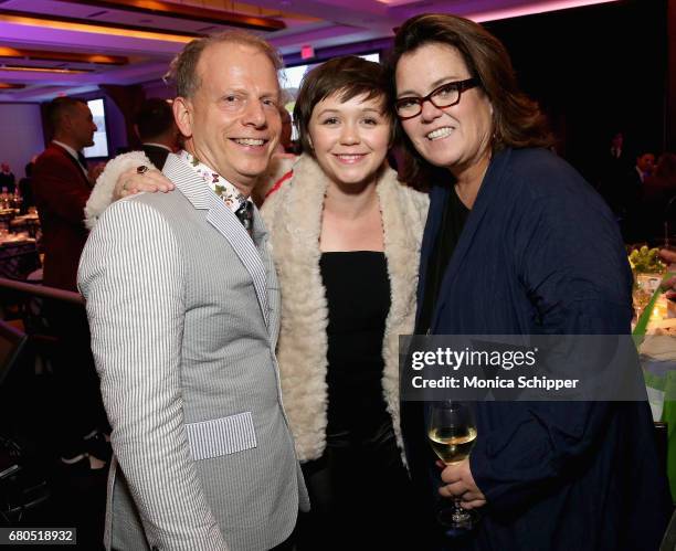 Bruce Cohen, Emily Skeggs and Rosie O'Donnell at Family Equality Council's "Night at the Pier" at Pier 60 on May 8, 2017 in New York City.