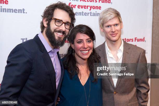 Josh Groban, Rachel Chavkin and Lucas Steele attend The 2017 Actors Fund Gala at Marriott Marquis Times Square on May 8, 2017 in New York City.