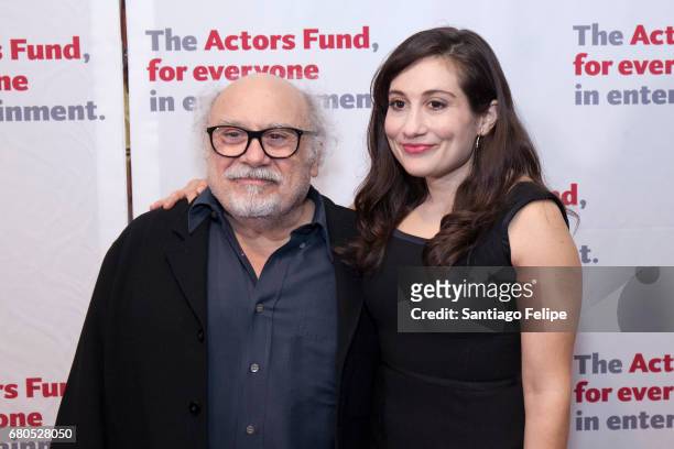 Danny Devito and Lucy Devito attend The 2017 Actors Fund Gala at Marriott Marquis Times Square on May 8, 2017 in New York City.