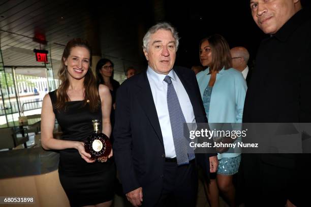 Robert Deniro and Grace Hightower during the 44th Chaplin Award Gala - Dinner at David H. Koch Theater at Lincoln Center on May 8, 2017 in New York...