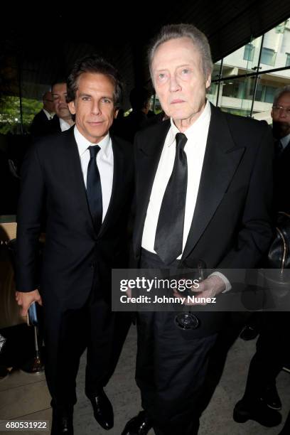 Actor Ben Stiller and Christopher Walken during the 44th Chaplin Award Gala - Dinner at David H. Koch Theater at Lincoln Center on May 8, 2017 in New...