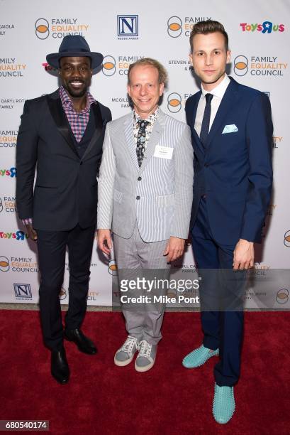 Rodrick Covington, Bruce Cohen and Robert Raeder attend the 2017 Family Equality Council's Night at The Pier at Pier Sixty at Chelsea Piers on May 8,...