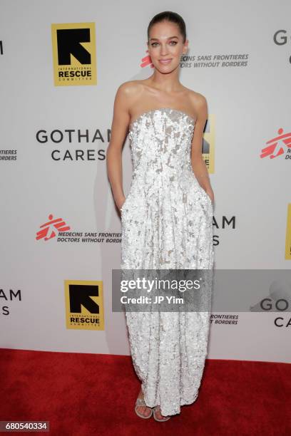 Model Samantha Gradoville attends Gotham Cares Gala Fundraiser For The Syrian Refugee Crisis In Support of Medecin Sans Frontieres and The...