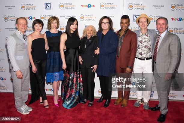 Bruce Cohen, Emily Skeggs, Maddie Corman, Ivory Aquino, Edie Windsor, Rosie O'Donnell, Justin Sams, Denis O'Hare, and Stan Sloan attend the 2017...