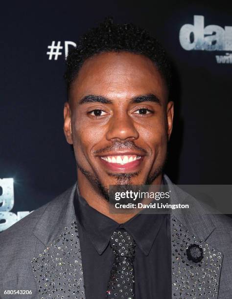 Player Rashad Jennings attends "Dancing with the Stars" Season 24 at CBS Televison City on May 8, 2017 in Los Angeles, California.