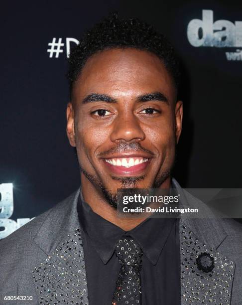 Player Rashad Jennings attends "Dancing with the Stars" Season 24 at CBS Televison City on May 8, 2017 in Los Angeles, California.