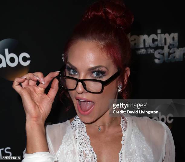 Dancer Sharna Burgess attends "Dancing with the Stars" Season 24 at CBS Televison City on May 8, 2017 in Los Angeles, California.