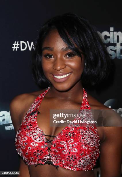 Fifth Harmony member Normani Kordei attends "Dancing with the Stars" Season 24 at CBS Televison City on May 8, 2017 in Los Angeles, California.