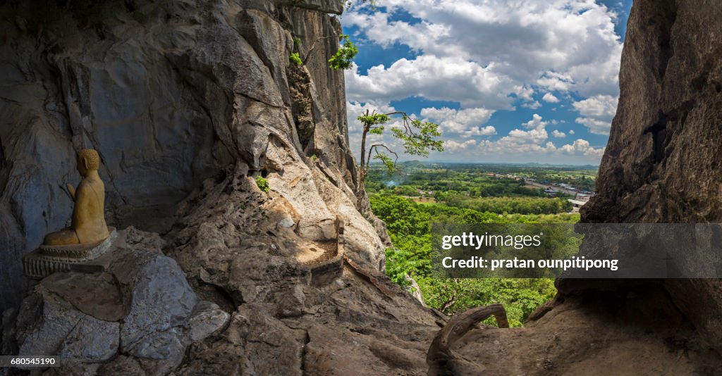 Buddha in a cave