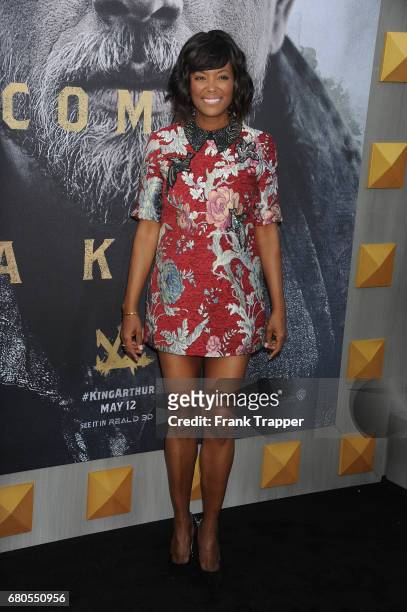 Actress Aisha Tyler arrives at the premiere of Warner Bros. Pictures' "King Arthur: Legend Of The Sword" at TCL Chinese Theatre on May 8, 2017 in...