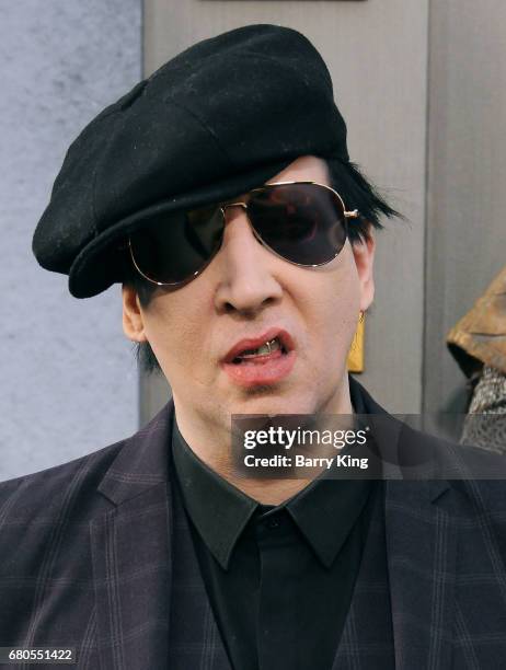 Singer Marilyn Manson attends world premiere of Warner Bros. Pictures' 'King Arthur: Legend Of The Sword' at TCL Chinese Theatre on May 8, 2017 in...