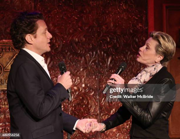 Jason Danieley and Marin Mazzie preview their show 'Broadway & Beyond' at Feinsteins/54 Below on May 8, 2017 in New York City.