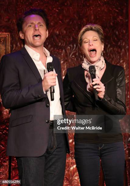 Jason Danieley and Marin Mazzie preview their show 'Broadway & Beyond' at Feinsteins/54 Below on May 8, 2017 in New York City.