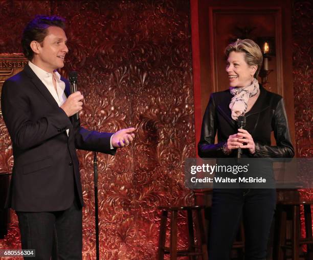 Jason Danieley and Marin Mazzie preview their show 'Broadway & Beyond' at Feinsteins/54 Below on May 8, 2017 in New York City.