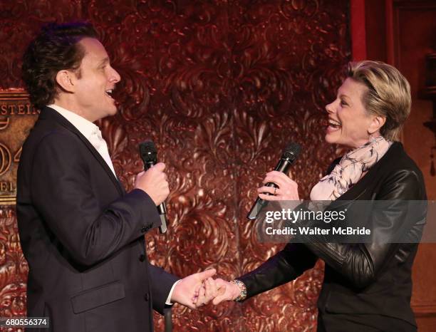 Jason Danieley and Marin Mazzie preview their show 'Broadway & Beyond' at Feinsteins/54 Below on May 8, 2017 in New York City.