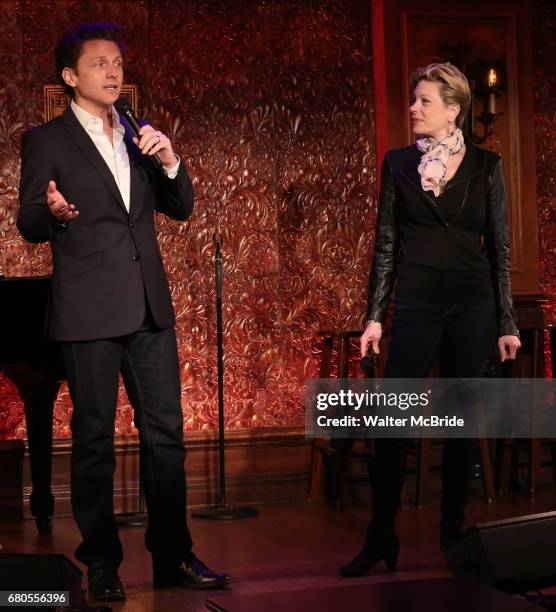 Jason Danieley and Marin Mazzie preview their show 'Broadway & Beyond' at Feinsteins/54 Below on May 8, 2017 in New York City.