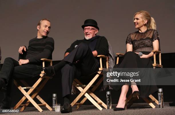 Actors Bob Odenkirk, Jonathan Banks and Rhea Seehorn attend the FYC screening and panel discussion of Better Call Saul moderated by Andy Richter...