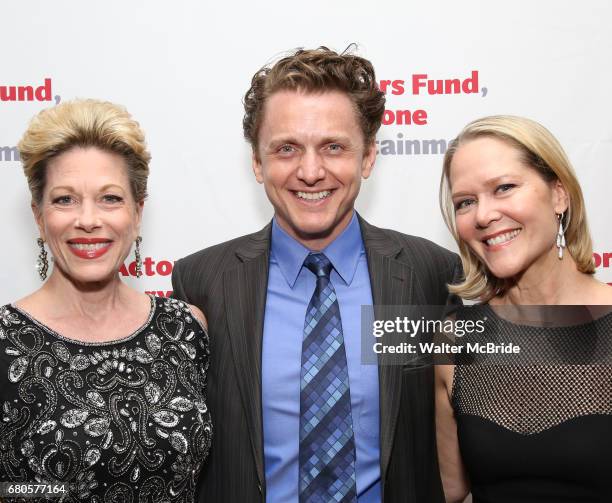 Marin Mazzie, Jason Danieley and Rebecca Luker attend The Actors Fund Annual Gala at the Marriott Marquis on 5/8//2017 in New York City.