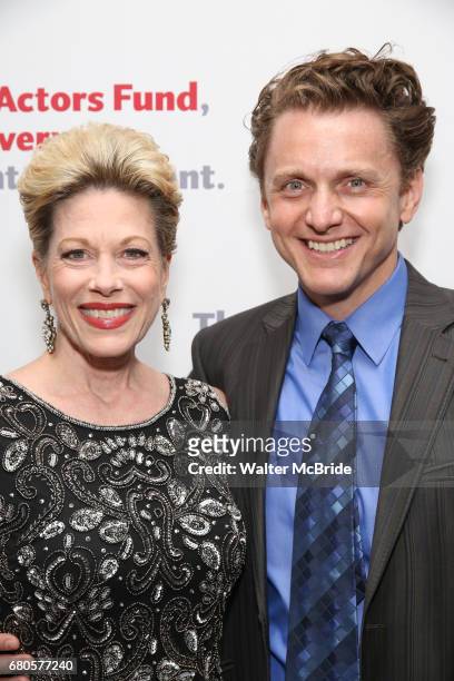 Marin Mazzie and Jason Danieley attend The Actors Fund Annual Gala at the Marriott Marquis on 5/8//2017 in New York City.